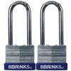 Brinks Keyed Alike Padlock, Laminated Steel, 40mm, High Security, 2PK 172-42201